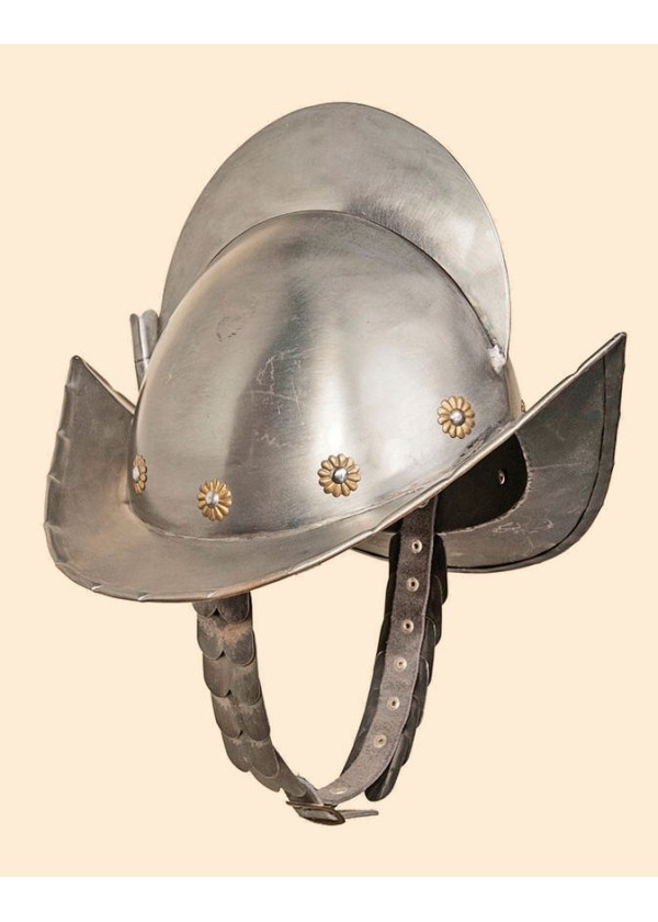 Casque Morion avec rosettes
