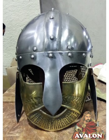 Casque Viking - Casque Viking avec masque en laiton