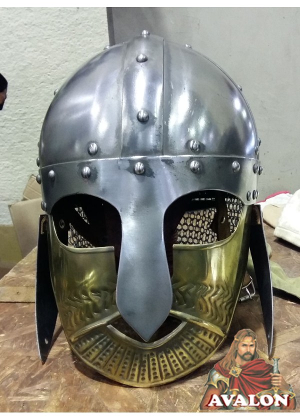 Casque Viking - Casque Viking avec masque en laiton