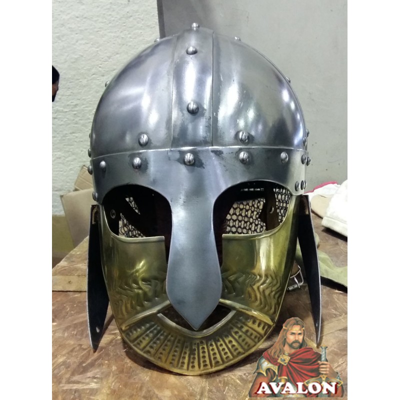 Casque Viking - Casque Viking avec masque en laiton