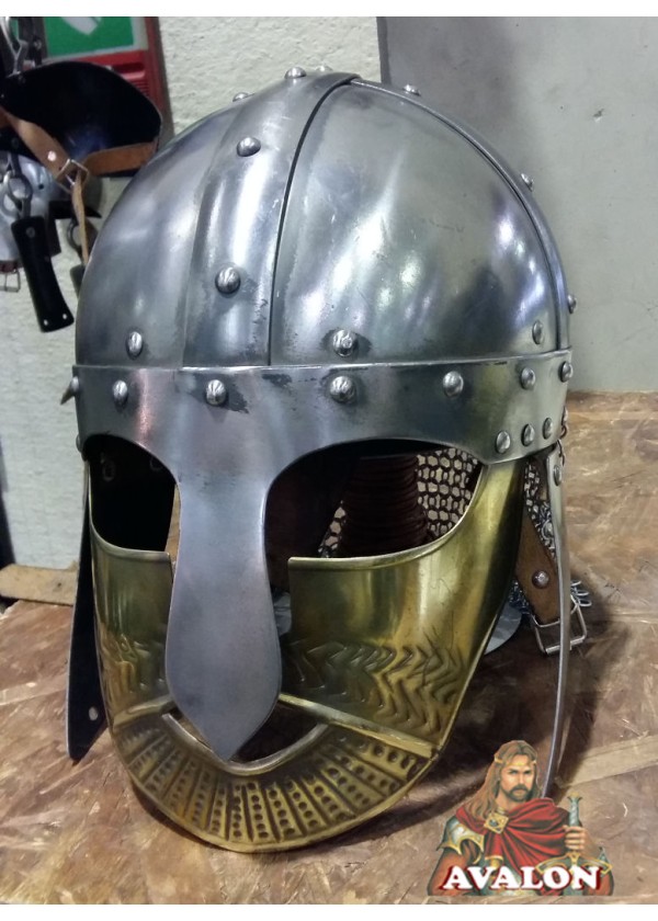 Casque Viking - Casque Viking avec masque en laiton