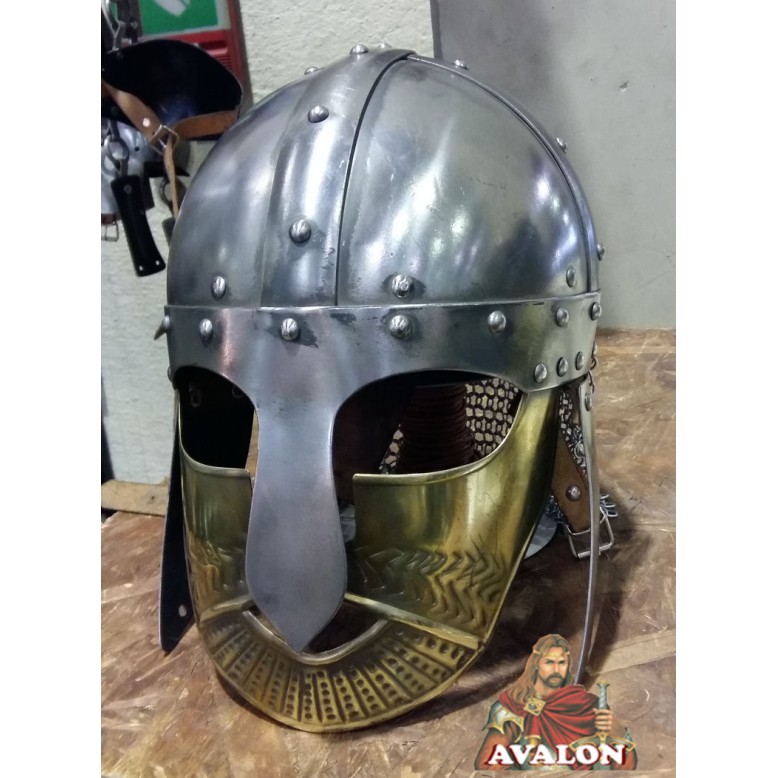 Casque Viking - Casque Viking avec masque en laiton