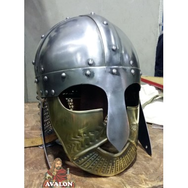 Casque Viking - Casque Viking avec masque en laiton