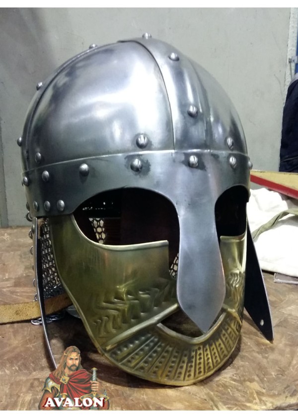 Casque Viking - Casque Viking avec masque en laiton