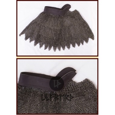 Colletin de Maille, Anneau Rivets Plat