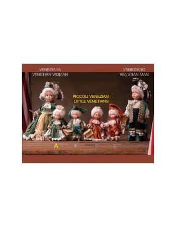 Les Vénitiens (petit) - Paire de 700 - Poupée Porcelaine 13 cm