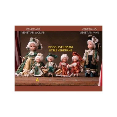 Les Vénitiens (petit) - Paire de 700 - Poupée Porcelaine 13 cm