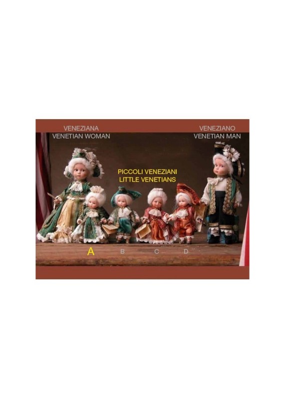 Les Vénitiens (petit) - Paire de 700 - Poupée Porcelaine 13 cm