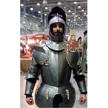 Casque de chevalier médiéval - Armet - Casque médiéval