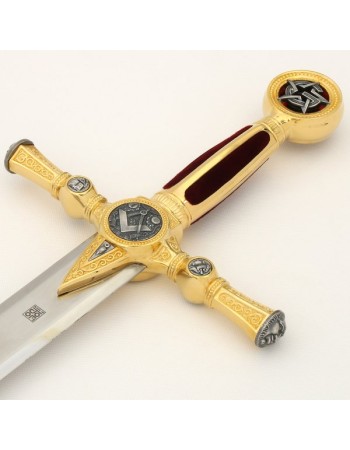 Épée Marto couleur or franc-maçon