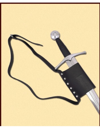 Ceinture avec porte-épée - cuir noir