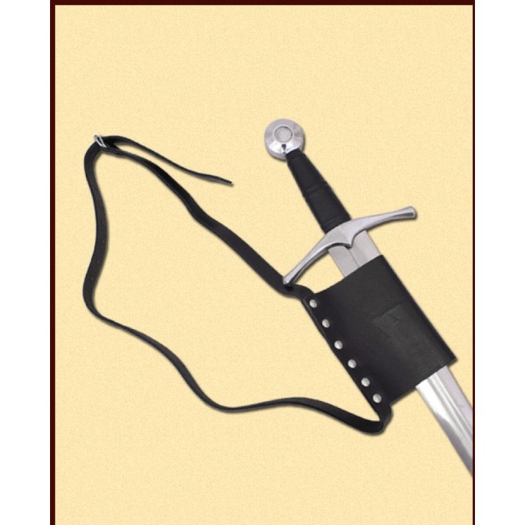 Ceinture avec porte-épée - cuir noir