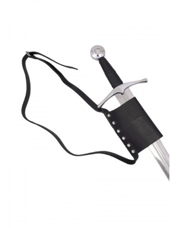 Ceinture avec porte-épée - cuir noir