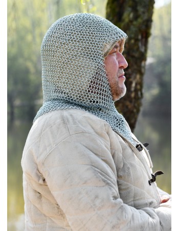 Camail de combat médiévale - Anneaux 9mm - galvanisé
