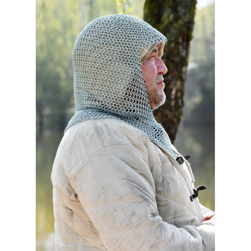 Camail de combat médiévale - Anneaux 9mm - galvanisé