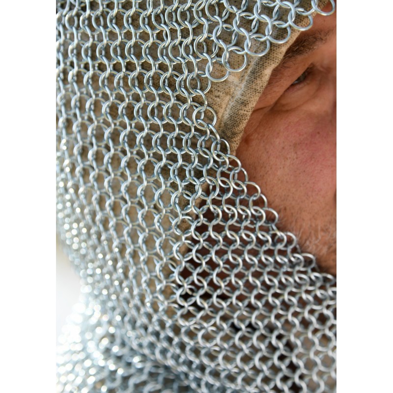 Camail de combat médiévale - Anneaux 9mm - galvanisé