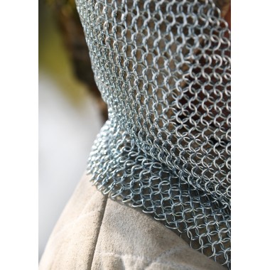 Camail de combat médiévale - Anneaux 9mm - galvanisé