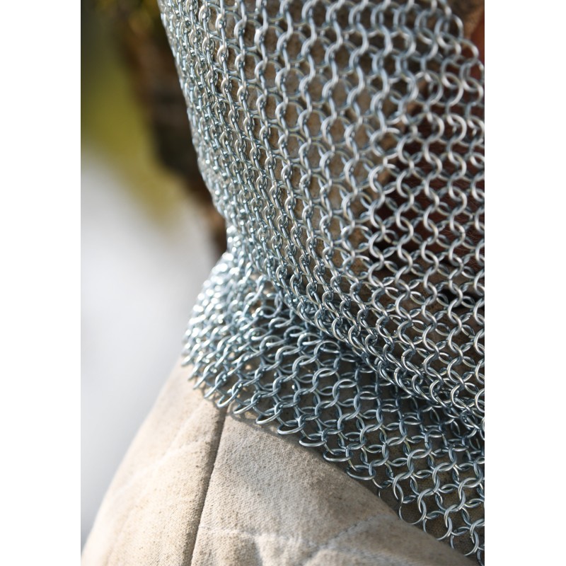 Camail de combat médiévale - Anneaux 9mm - galvanisé