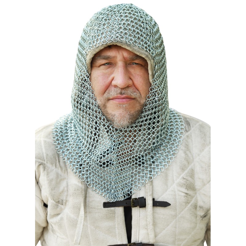 Camail de combat médiévale - Anneaux 9mm - galvanisé
