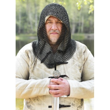 Camail de combat - Anneaux 9mm - bleuie