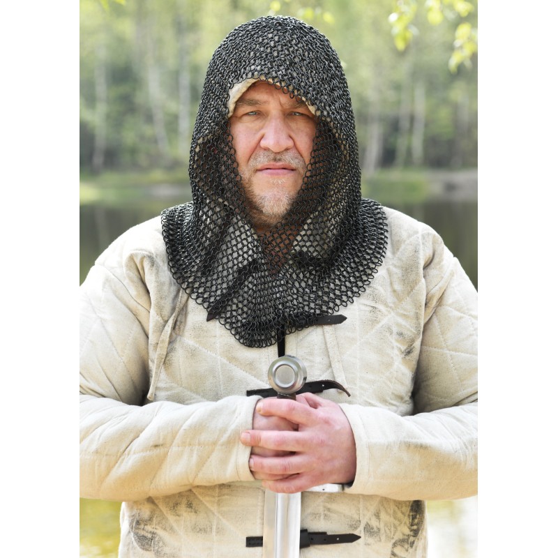 Camail de combat - Anneaux 9mm - bleuie