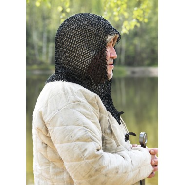 Camail de combat - Anneaux 9mm - bleuie