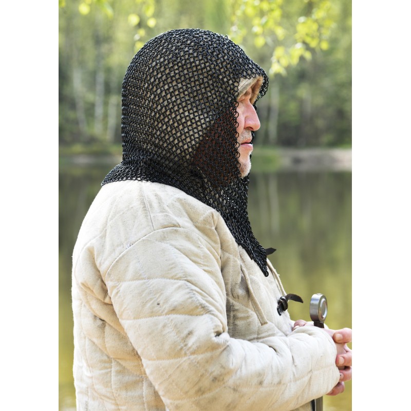 Camail de combat - Anneaux 9mm - bleuie