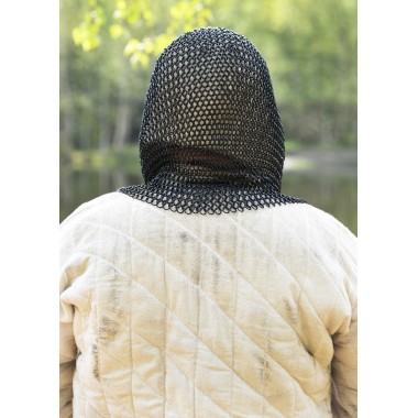 Camail de combat - Anneaux 9mm - bleuie