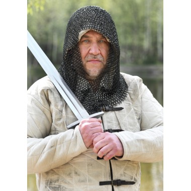 Camail de combat - Anneaux 9mm - bleuie