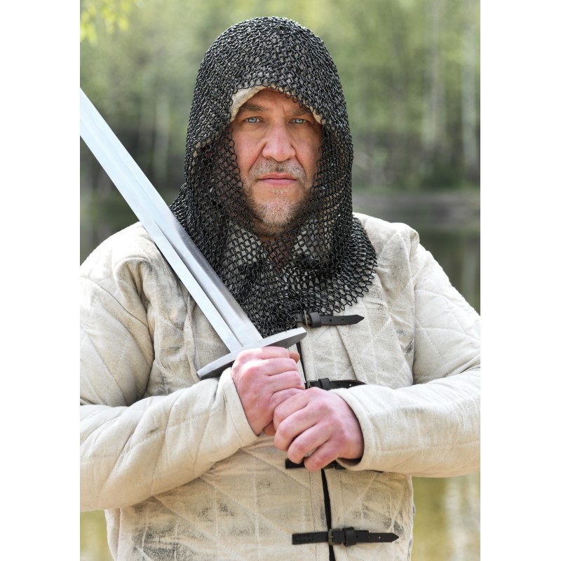 Camail de combat - Anneaux 9mm - bleuie