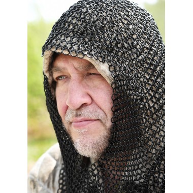 Camail de combat - Anneaux 9mm - bleuie