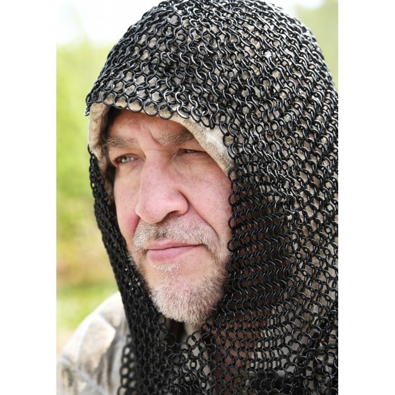 Camail de combat - Anneaux 9mm - bleuie