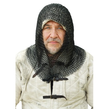 Camail de combat - Anneaux 9mm - bleuie