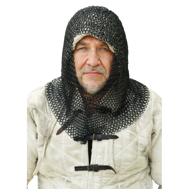 Camail de combat - Anneaux 9mm - bleuie