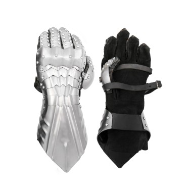 Gantelets Médiévaux en acier, rivetés