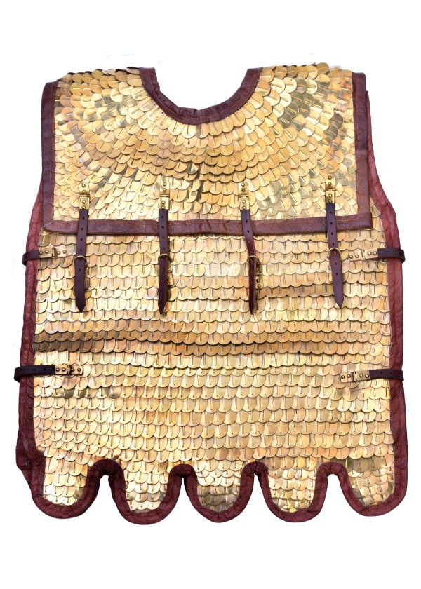 Lorica Squamata, armure romaine à écailles avec renforts d'épaules