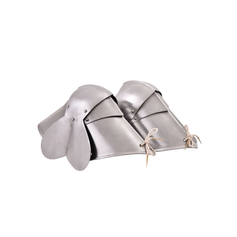 Genouillères XVe siècle, acier 1,6 mm