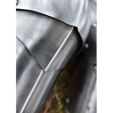 Genouillères XVe siècle, acier 1,6 mm