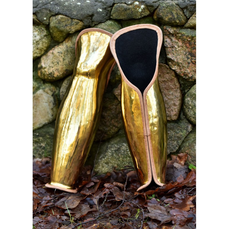 Grèves en laiton - Paire de  Grèves