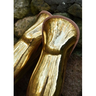 Grèves en laiton - Paire de  Grèves