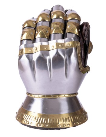Gantelets de combat - acier, laiton, cuir