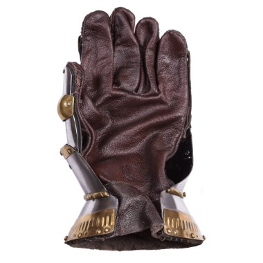 Gantelets de combat - acier, laiton, cuir