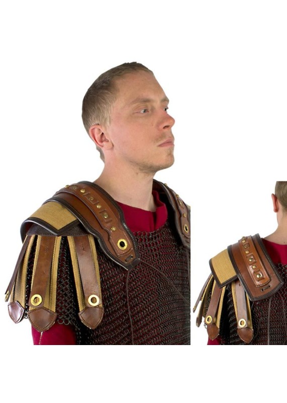 Épaulières romaines en cuir