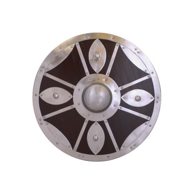 Bouclier rond avec raccords en acier