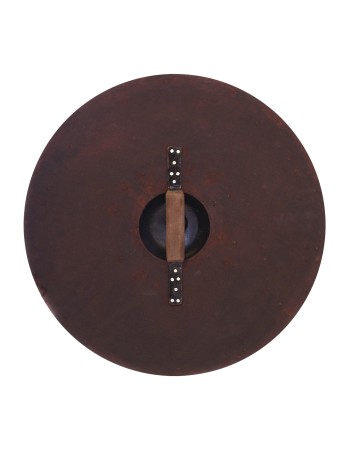 Bouclier rond avec raccords en acier