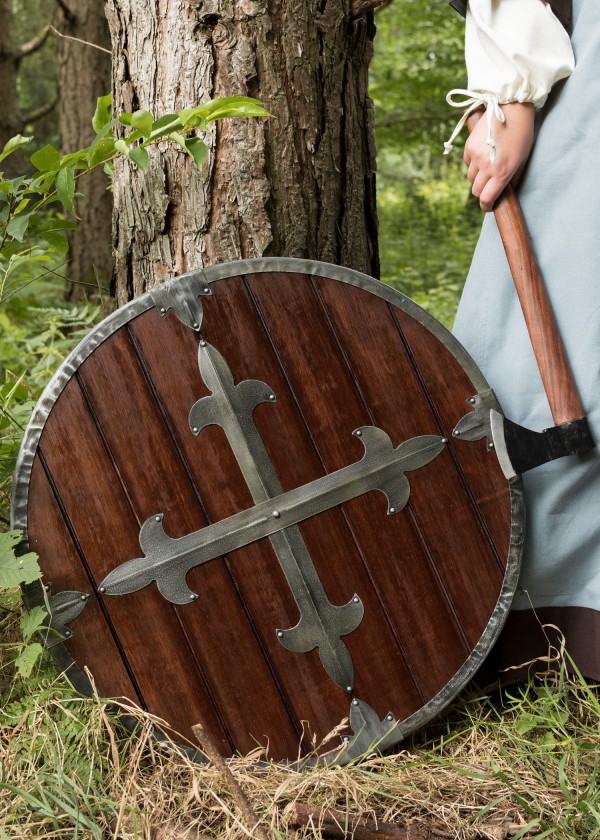 Bouclier rond en bois