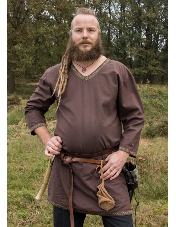 Tunique Viking - Tunique en coton, marron