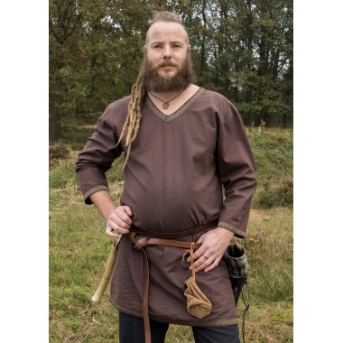 Tunique Viking - Tunique en coton, marron