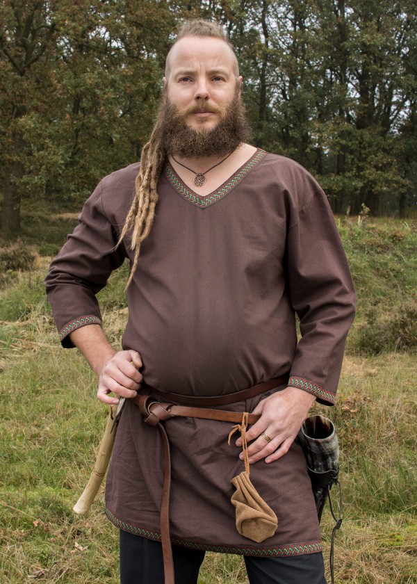 Tunique Viking - Tunique en coton, marron