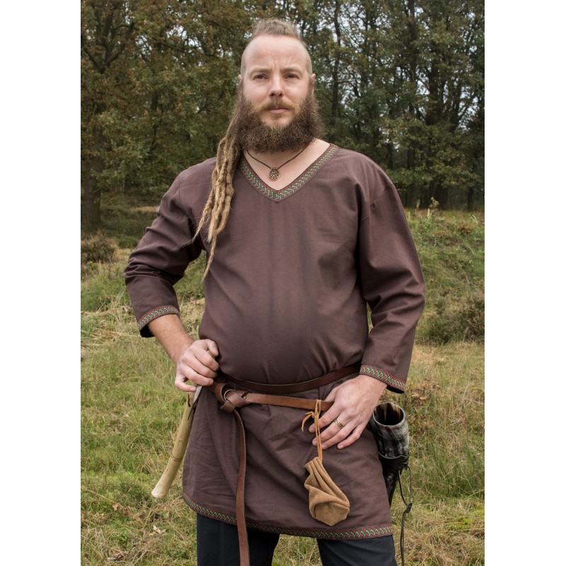Tunique Viking - Tunique en coton, marron